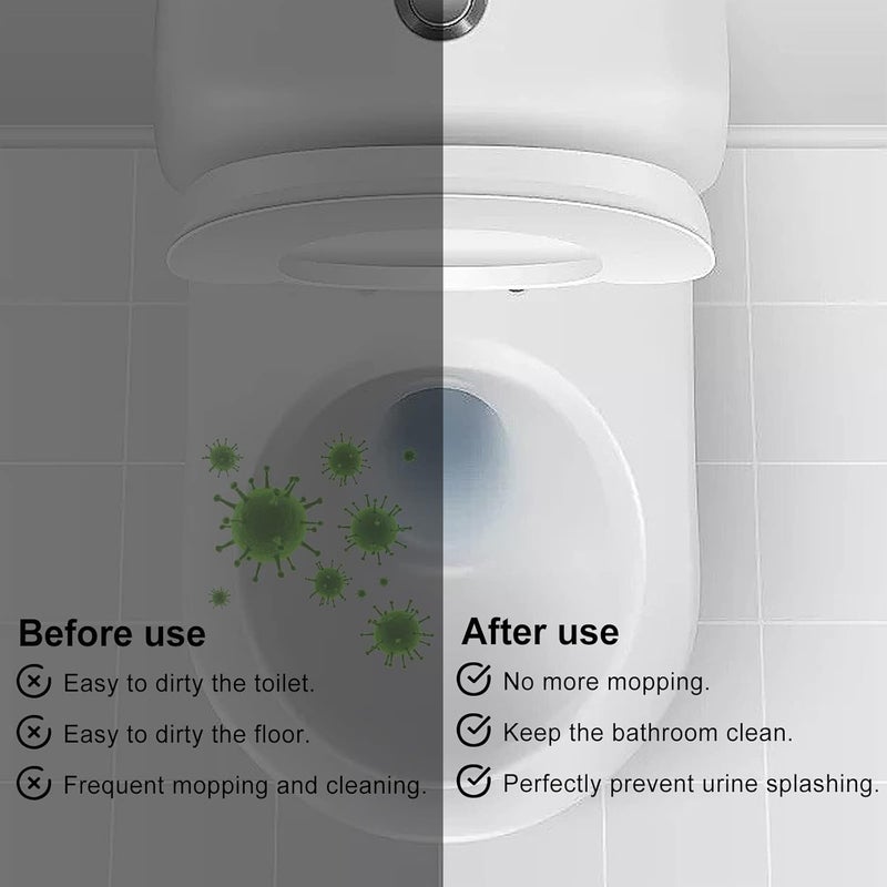Rugam Splash Guard Toilet Seat for Directs Urine Home Care Disability Elevated and Boys Potty Training,Diversion Pee Guard,Portable Restroom Pee Guard for Toilet Seat Adult Men,Prevent Urine Splashing - Image 5